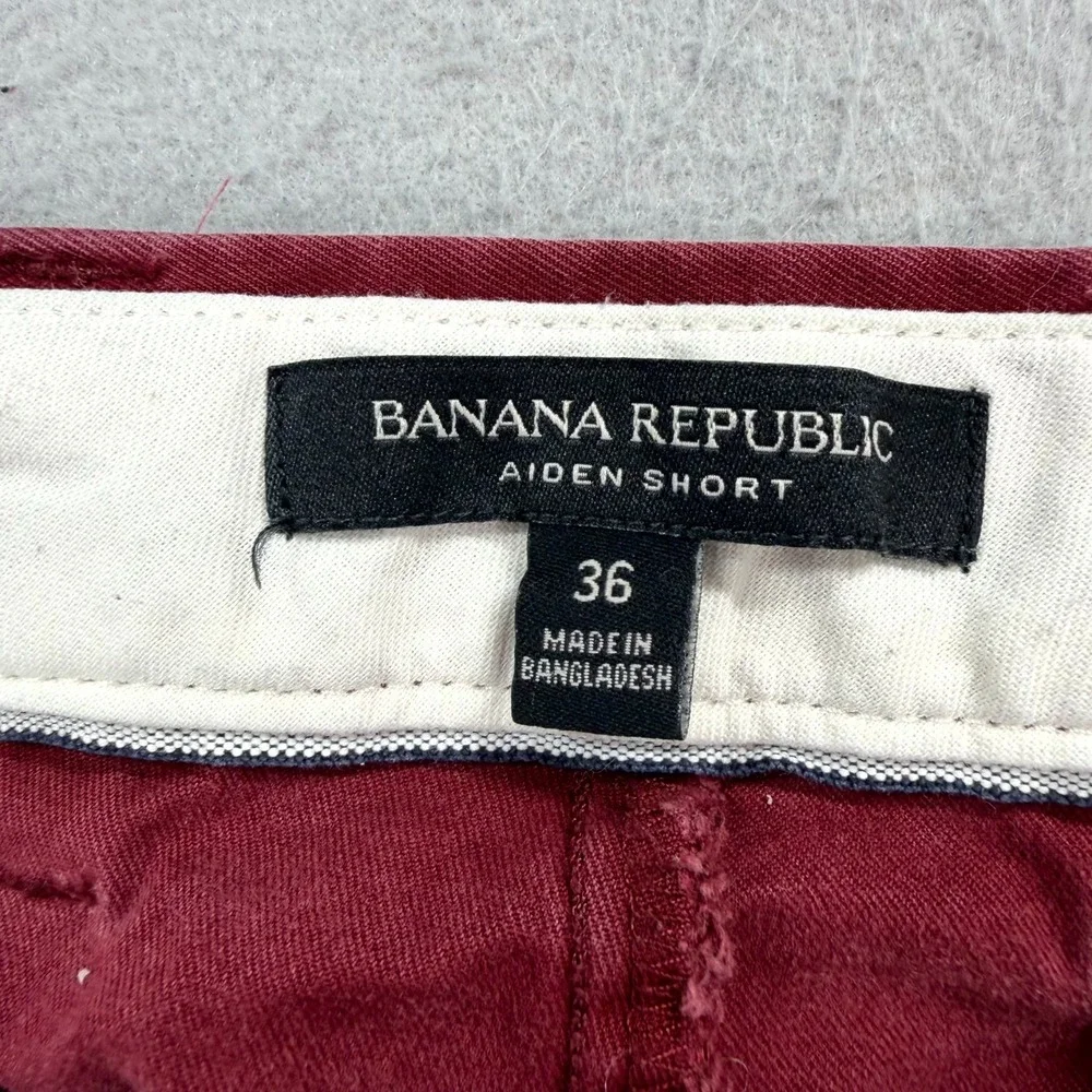 Banana‎ Republic Aiden Chino Shorts Mens 36 Red Preppy Regular Fit Everyday Wear